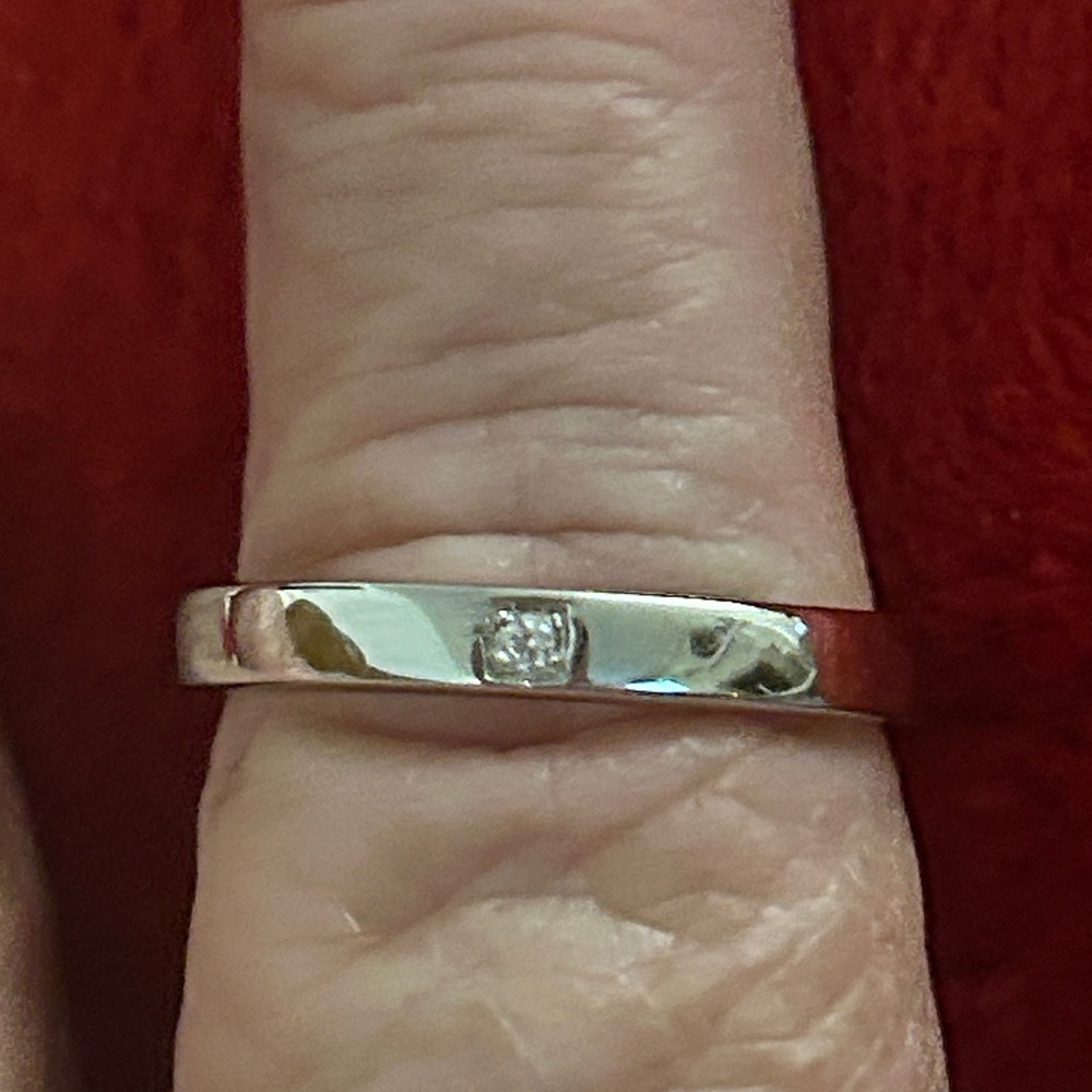 Moissanite Diamond Silver Adjustable Ring - image 2